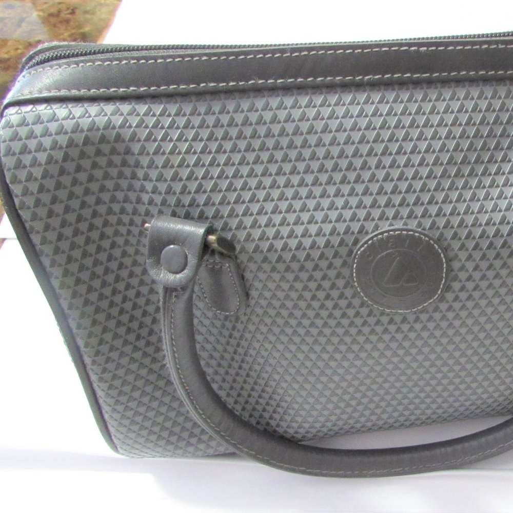 Vintage LIZ CLAIBORNE Gray Sachel Bag Purse